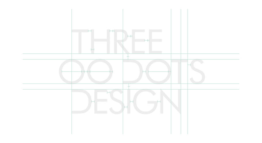 ​Three Dots Design logo construction