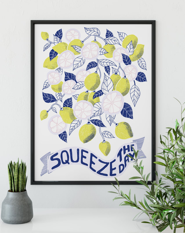 Lemons poster illustration
